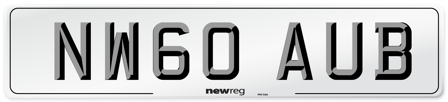 NW60 AUB Number Plate from New Reg